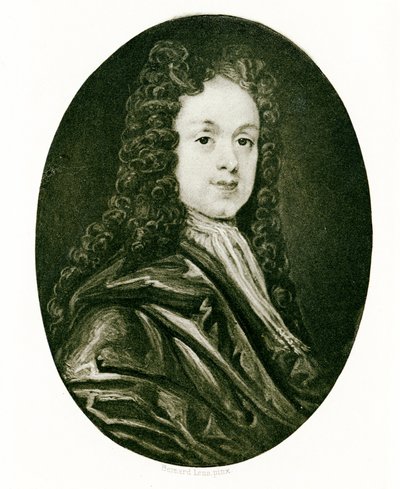 Portrait Miniature of John White, c.1719 by Bernard III Lens